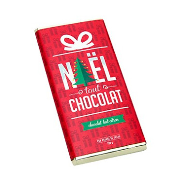Tablette chocolat de Noël lait et citron