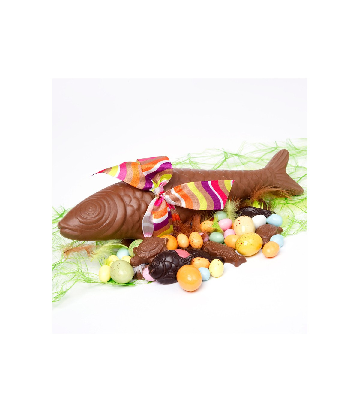 Poisson de Pâques en chocolat - Livraison chocolat D'lys couleurs