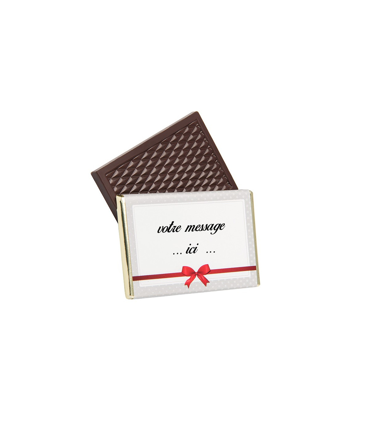 Mini Tablette de chocolat Français personnalisée 30g