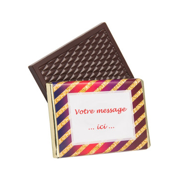 Mini tablette de chocolat de Noël personnalisée