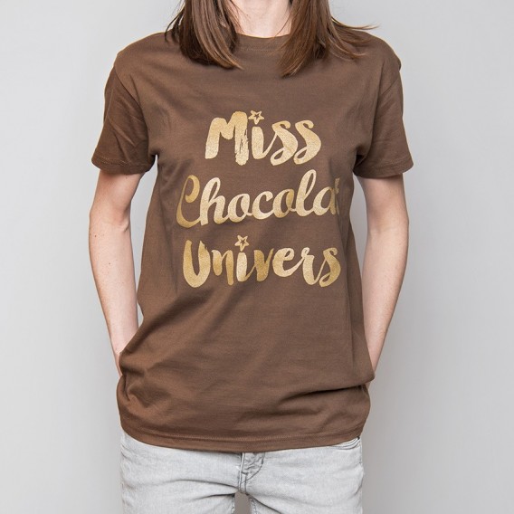Tee-shirt "miss chocolat de l'univers"