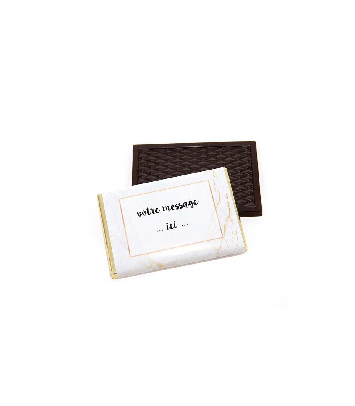 Cadeau chocolat personnalisé - Mini tablette Chocolat D'lys couleurs