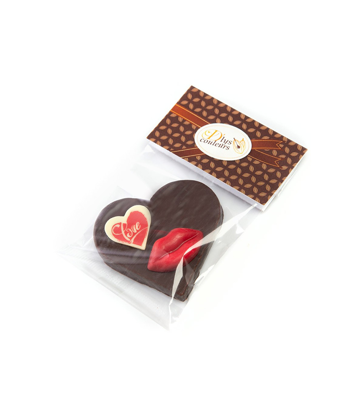 Coeur chocolat - Chocolat D'lys couleurs