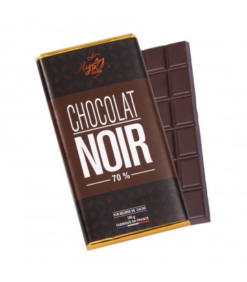 Tablette chocolat noir 71% - Chocolat en ligne D'lys couleurs