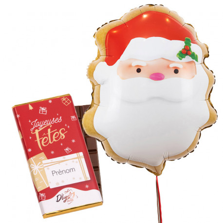 ballon Noël et chocolat personnalisé
