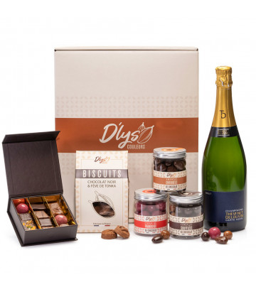 Coffret bière et chocolat - Cadeau original D'lys couleurs