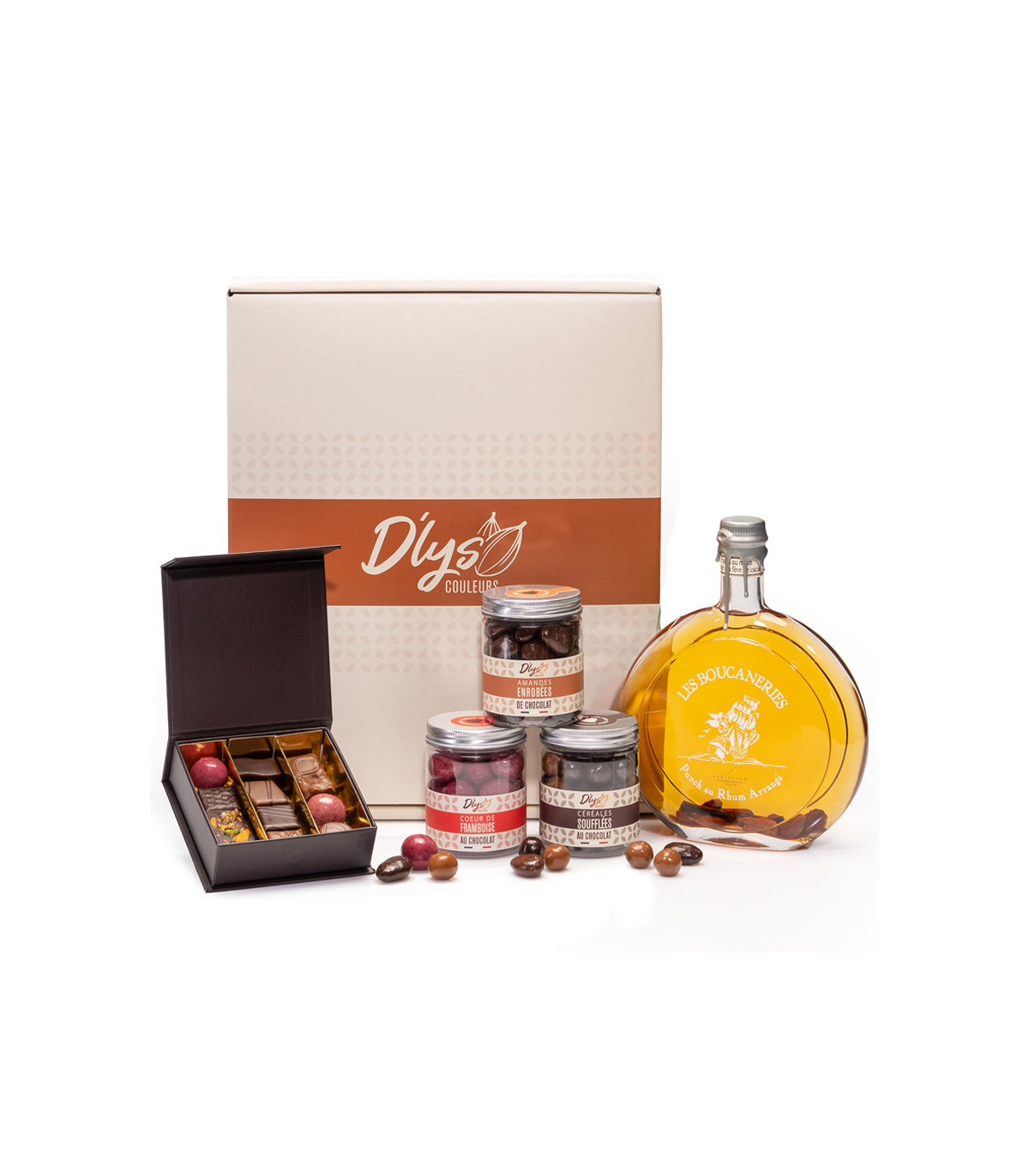 Coffret chocolat et whisky - Boutique de chocolat D'lys couleurs
