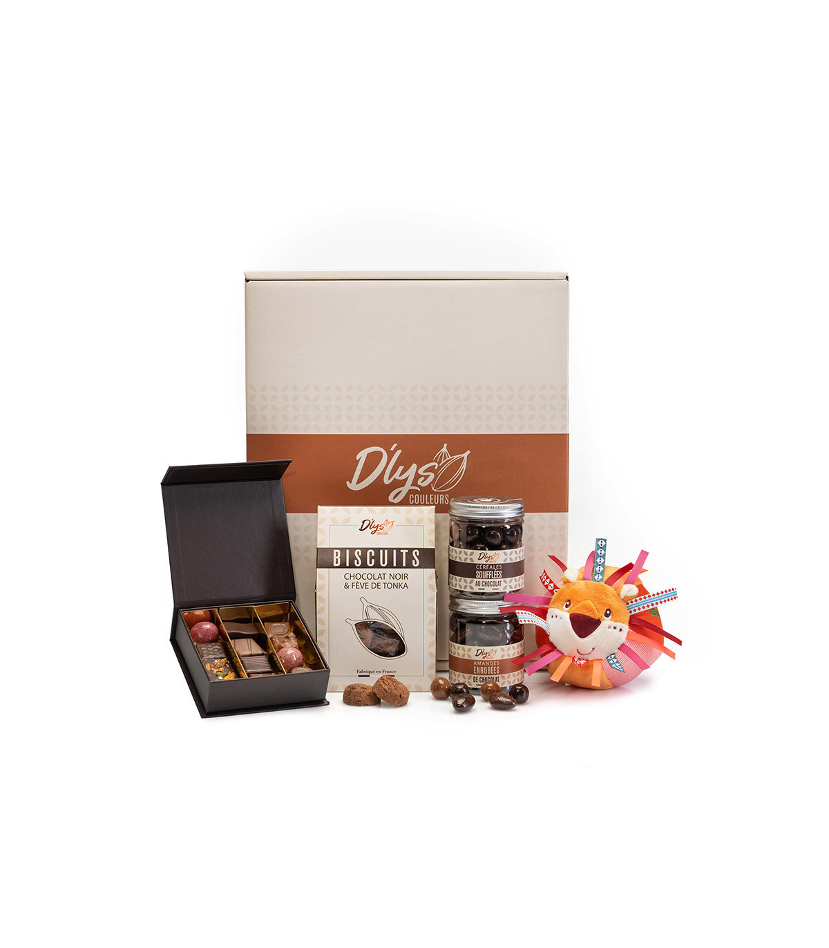 Coffret de chocolats personnalisé - Cadeau D'lys couleurs