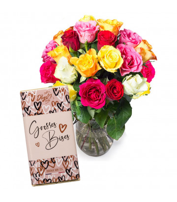 Roses et Tablette chocolat