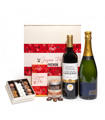 Coffret chocolat champagne - Coffret cadeau D'lys couleurs