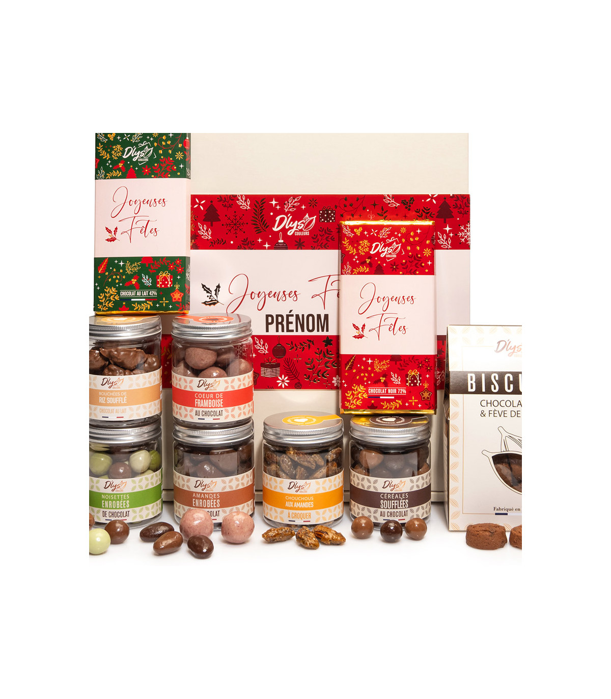 Boite de chocolat original - Cadeau de Noël D'lys couleurs