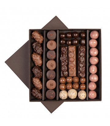 Boîte de chocolats belges de luxe contenant 24 superbes chocolats