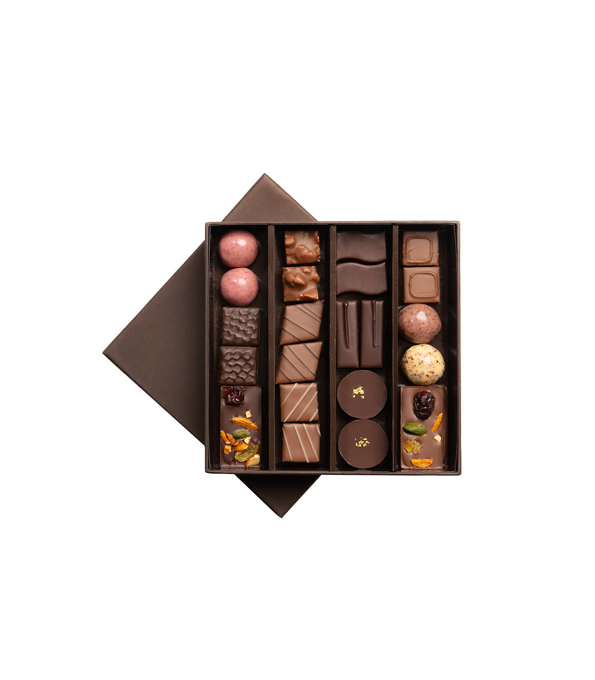 Décor en chocolat : 20 coeurs en chocolat noir de 1,5 à 3 cm