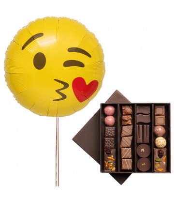 cadeau ballon et chocolats