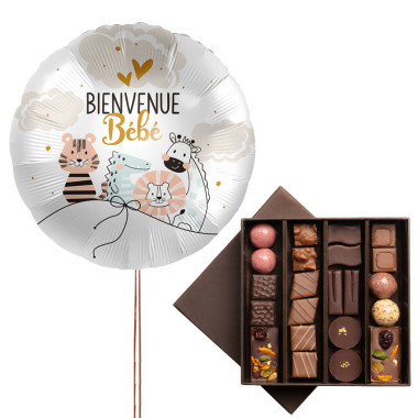 Ballon et chocolats Naissance