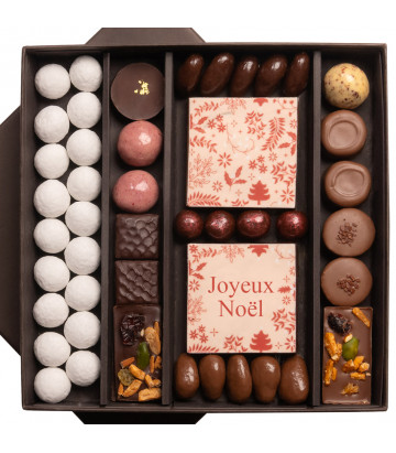 Boite de chocolats noël - Livraison chocolats noël avec D'lys couleurs