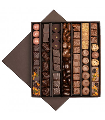 Coffret de luxe fait par un artisan chocolatier cadeaux affaires et CE