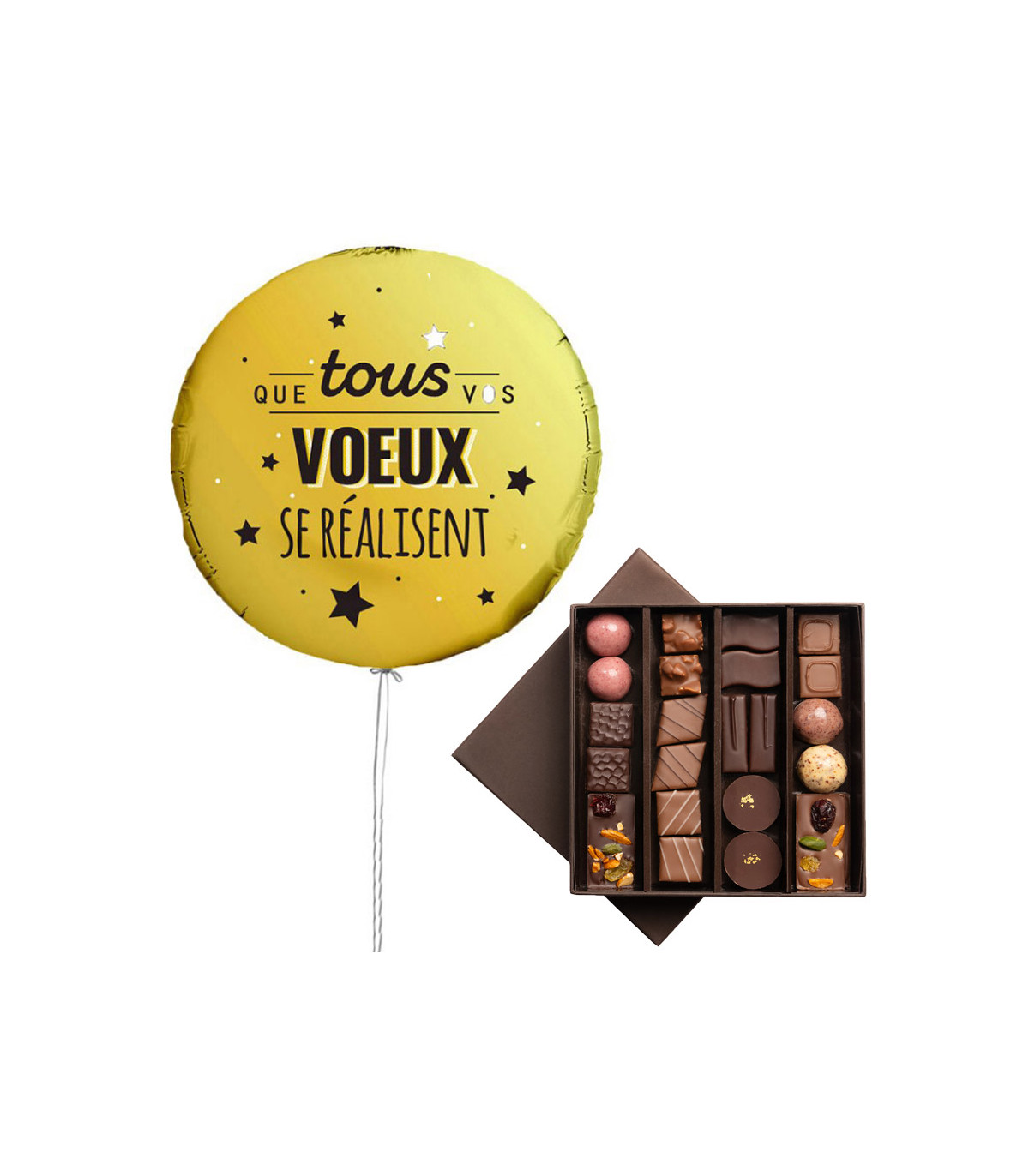 Cadeau noël chocolat - Cadeau chocolat de noël D'lys couleurs