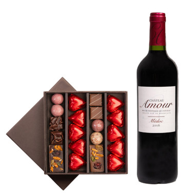 chocolat cadeau vin