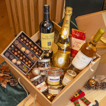 coffret luxe vin champagne chocolat