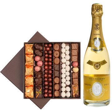 chocolat et champagne de noel
