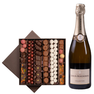 Chocolats de noel et Champagne Roederer