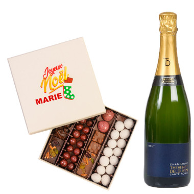 champagne et chocolat personnalisé