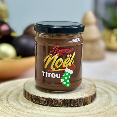 Pot de pâte à tartiner de Noël personnalisé