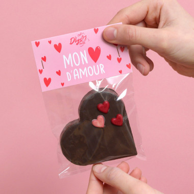 Coeur en chocolat Je t'aime