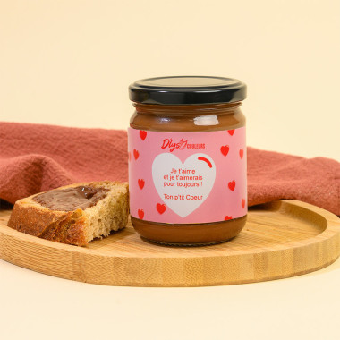 pâte à tartiner saint valentin personnalisé