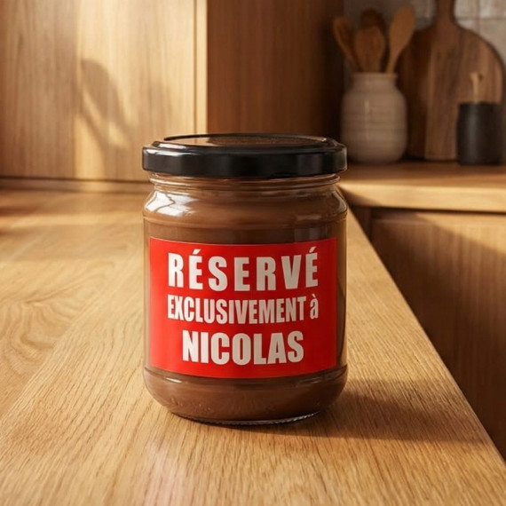 Pot de pâte à tartiner personnalisé