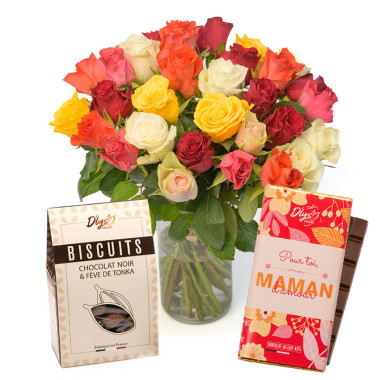 roses chocolat fête des meres