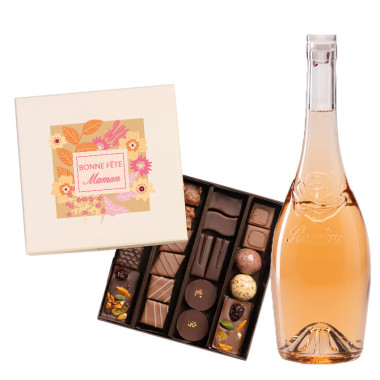 chocolat vin cadeau fete des meres