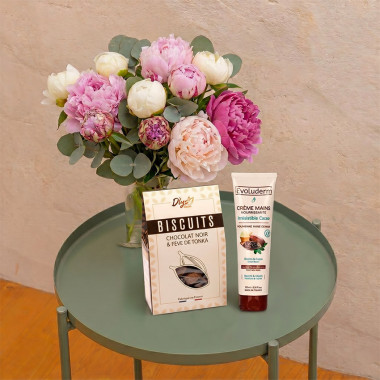 livraison fleurs pivoines chocolat