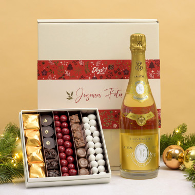chocolat et champagne de noel