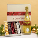 chocolat et champagne de noel