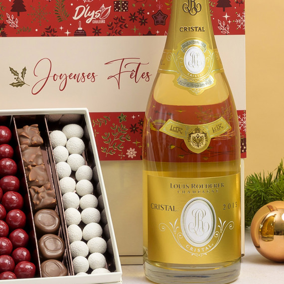 chocolat et champagne de noel