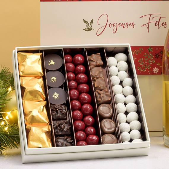 chocolat et champagne de noel