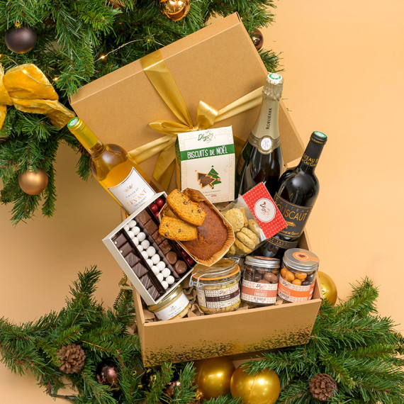 coffret luxe vin champagne chocolat