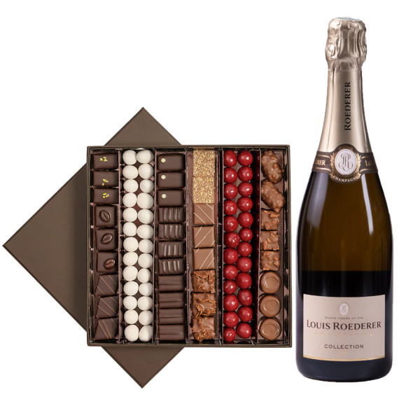 Chocolats de noel et Champagne Roederer