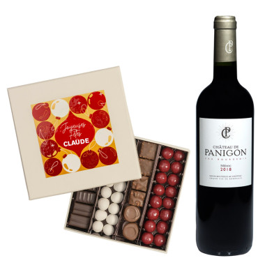 coffret vin chocolat noel