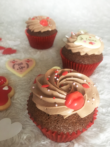cupcake chocolat saint Valentin