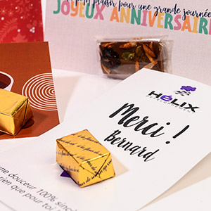 carte de voeux gourmande personnalisée entreprise