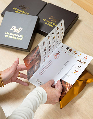 cadeau chocolat personnalisé avec prénom et carte message
